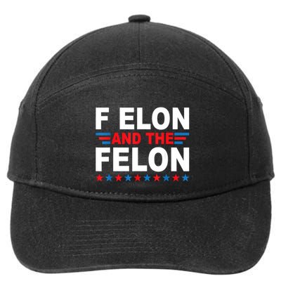 F Elon And The Felon 7-Panel Snapback Hat