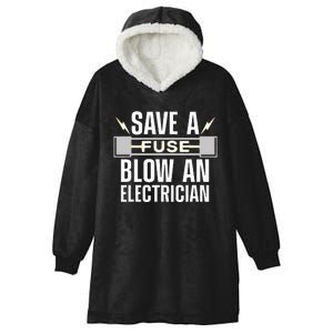 Funny Electrician Art Wo Electrical Fuse Engineers Hooded Wearable Blanket