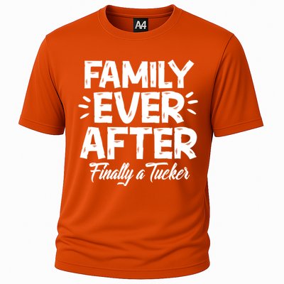 Family Ever After Finally A Tucker Adoption Foster Mom Dad Gift Cooling Performance Crew T-Shirt