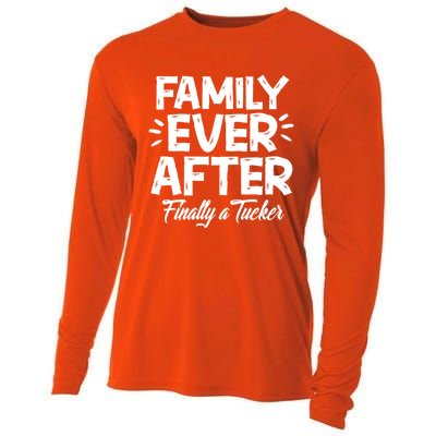 Family Ever After Finally A Tucker Adoption Foster Mom Dad Gift Cooling Performance Long Sleeve Crew