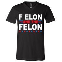 F Elon And The Felon V-Neck T-Shirt