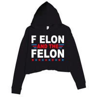 F Elon And The Felon Crop Fleece Hoodie