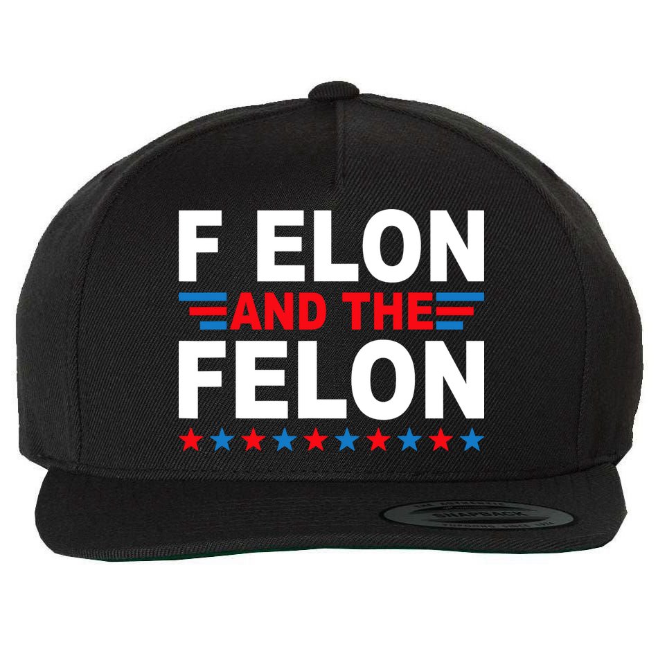 F Elon And The Felon Wool Snapback Cap