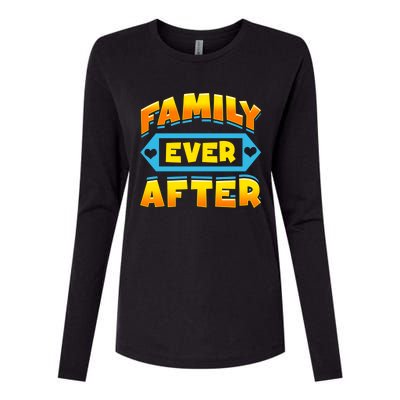 Family Ever After Happy Adoption Awareness Month Cute Gift Womens Cotton Relaxed Long Sleeve T-Shirt