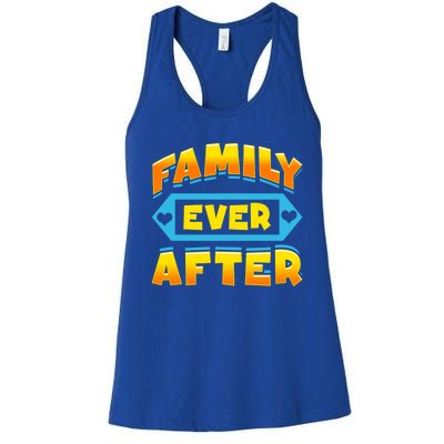 Family Ever After Happy Adoption Awareness Month Cute Gift Women's Racerback Tank