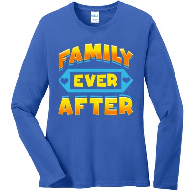 Family Ever After Happy Adoption Awareness Month Cute Gift Ladies Long Sleeve Shirt