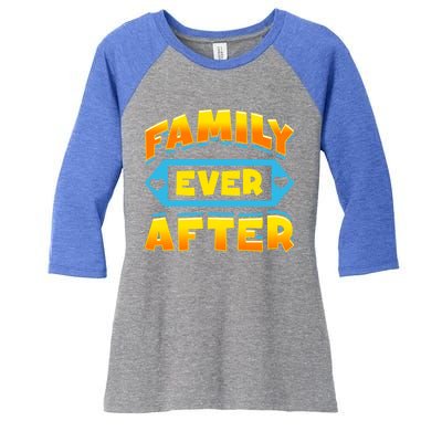 Family Ever After Happy Adoption Awareness Month Cute Gift Women's Tri-Blend 3/4-Sleeve Raglan Shirt