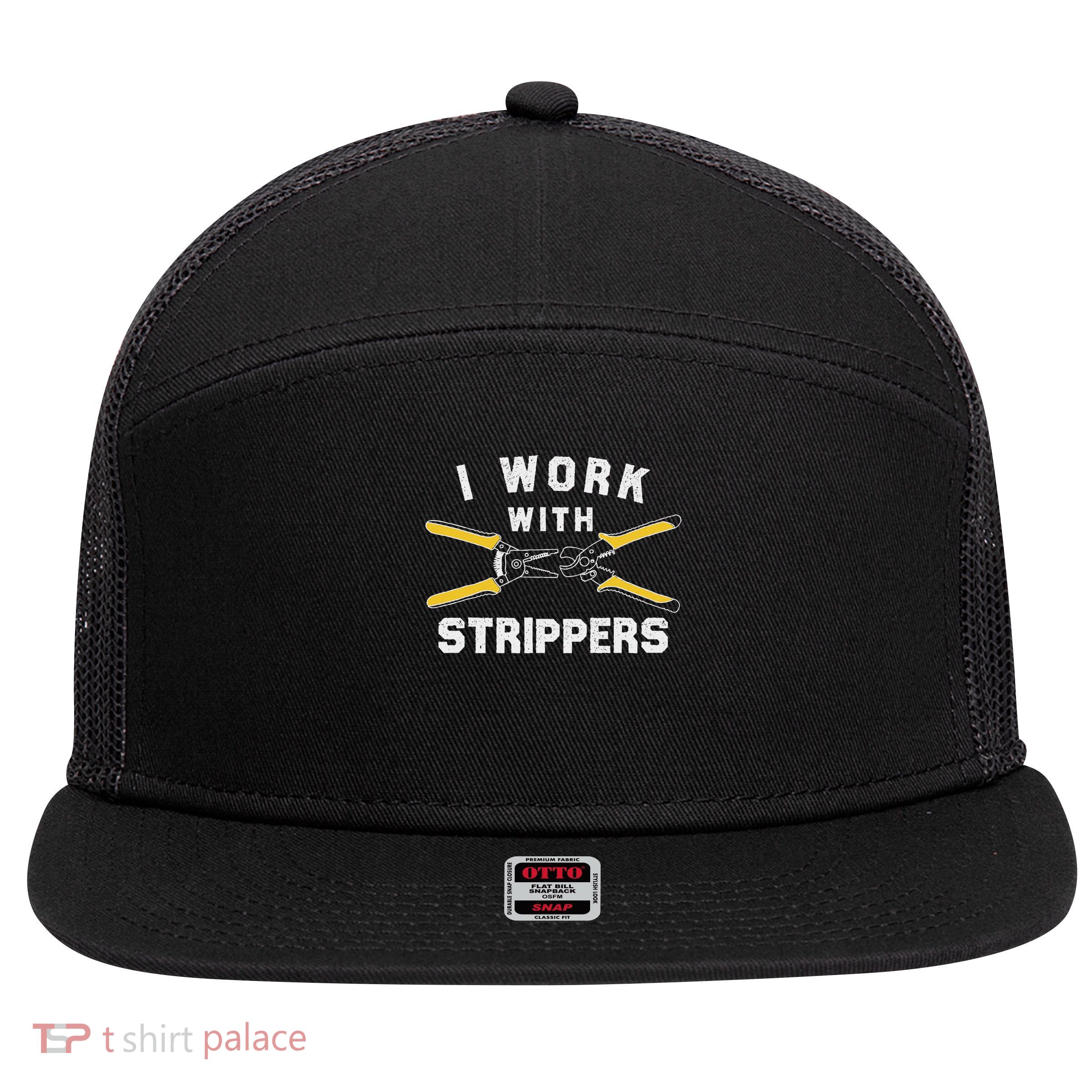 Funny Electrician Art For Dad Electronics Engineer Humor 7 Panel Mesh Trucker Snapback Hat