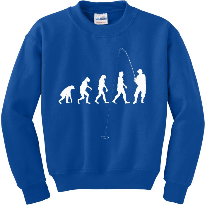 Fisherman Evolution Angler Fishing Kids Sweatshirt