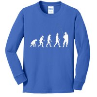 Fisherman Evolution Angler Fishing Kids Long Sleeve Shirt