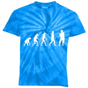 Fisherman Evolution Angler Fishing Kids Tie-Dye T-Shirt