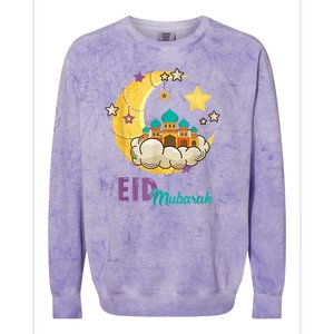 Family Eid Al Fitr Eid Mubarak Colorblast Crewneck Sweatshirt