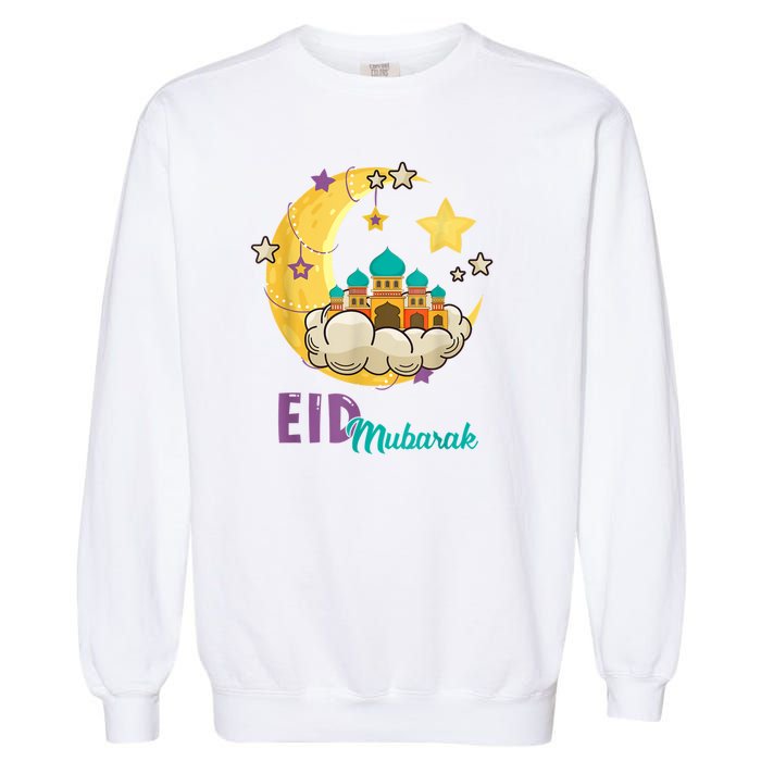 Family Eid Al Fitr Eid Mubarak Garment-Dyed Sweatshirt