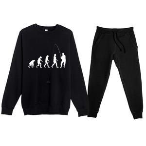 Fisherman Evolution Angler Fishing Premium Crewneck Sweatsuit Set