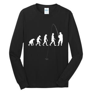 Fisherman Evolution Angler Fishing Tall Long Sleeve T-Shirt