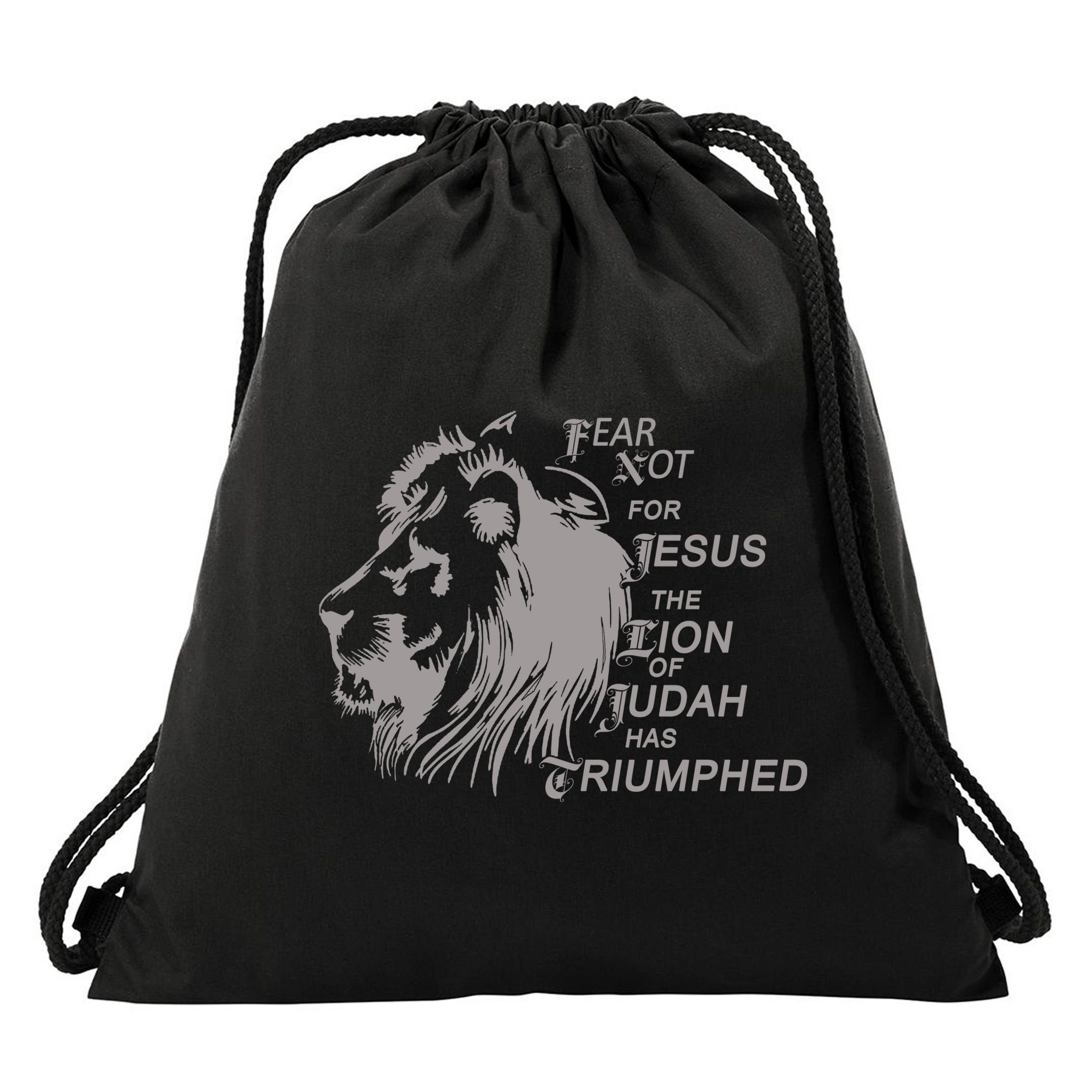 Fear Not For Jesus The Lion Of Judah Has Triumphed Drawstring Bag