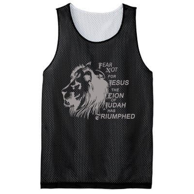 Fear Not For Jesus The Lion Of Judah Has Triumphed Mesh Reversible Basketball Jersey Tank