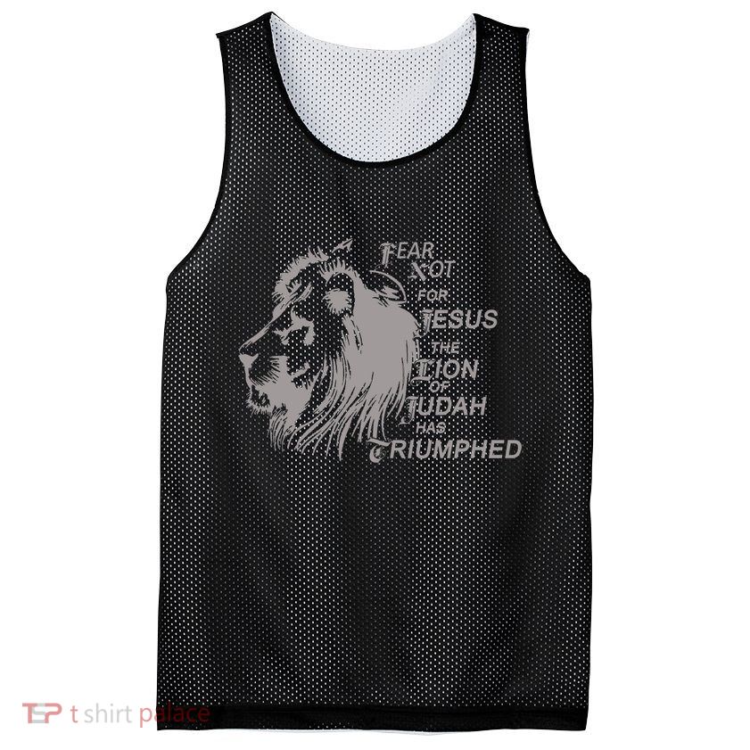Fear Not For Jesus The Lion Of Judah Has Triumphed Mesh Reversible Basketball Jersey Tank