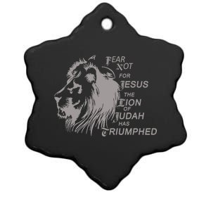 Fear Not For Jesus The Lion Of Judah Has Triumphed Ceramic Star Ornament