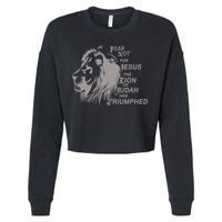 Fear Not For Jesus The Lion Of Judah Has Triumphed Cropped Pullover Crew