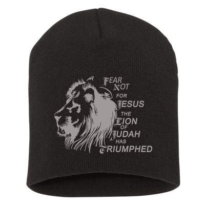 Fear Not For Jesus The Lion Of Judah Has Triumphed Short Acrylic Beanie