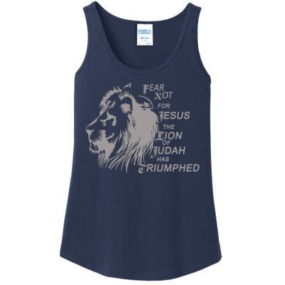 Fear Not For Jesus The Lion Of Judah Has Triumphed Ladies Essential Tank