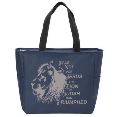 Fear Not For Jesus The Lion Of Judah Has Triumphed Zip Tote Bag