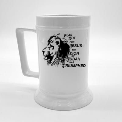 Fear Not For Jesus The Lion Of Judah Has Triumphed Beer Stein