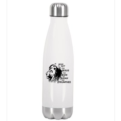 Fear Not For Jesus The Lion Of Judah Has Triumphed Stainless Steel Insulated Water Bottle