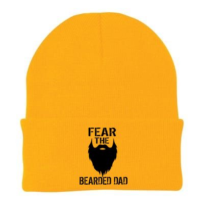 Fear The Bearded Dad Knit Cap Winter Beanie