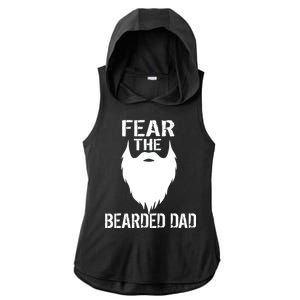 Fear The Bearded Dad Ladies PosiCharge Tri-Blend Wicking Draft Hoodie Tank