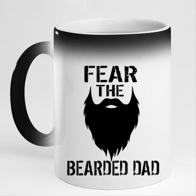 Fear The Bearded Dad 11oz Black Color Changing Mug