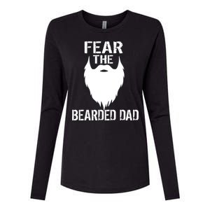 Fear The Bearded Dad Womens Cotton Relaxed Long Sleeve T-Shirt