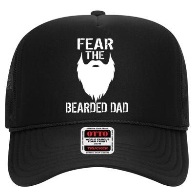 Fear The Bearded Dad High Crown Mesh Back Trucker Hat