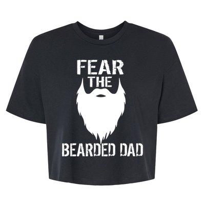 Fear The Bearded Dad Bella+Canvas Jersey Crop Tee