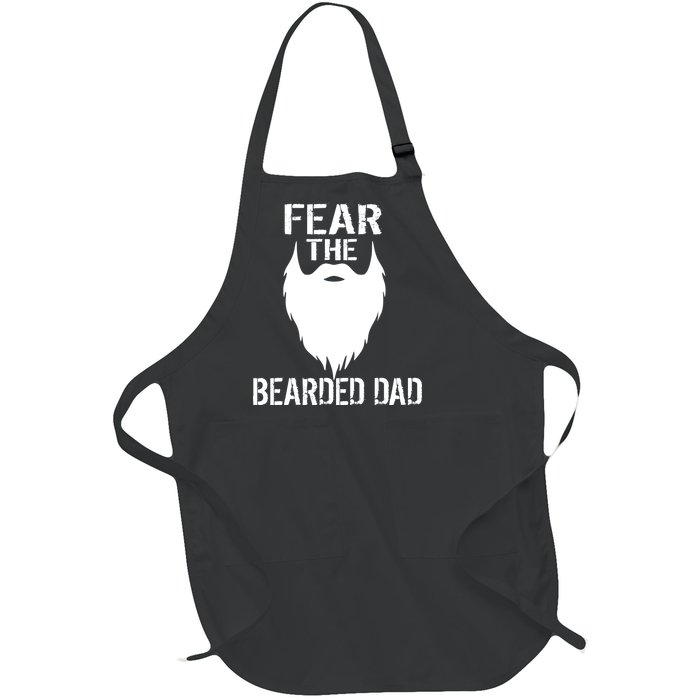 Fear The Bearded Dad Full-Length Apron With Pockets