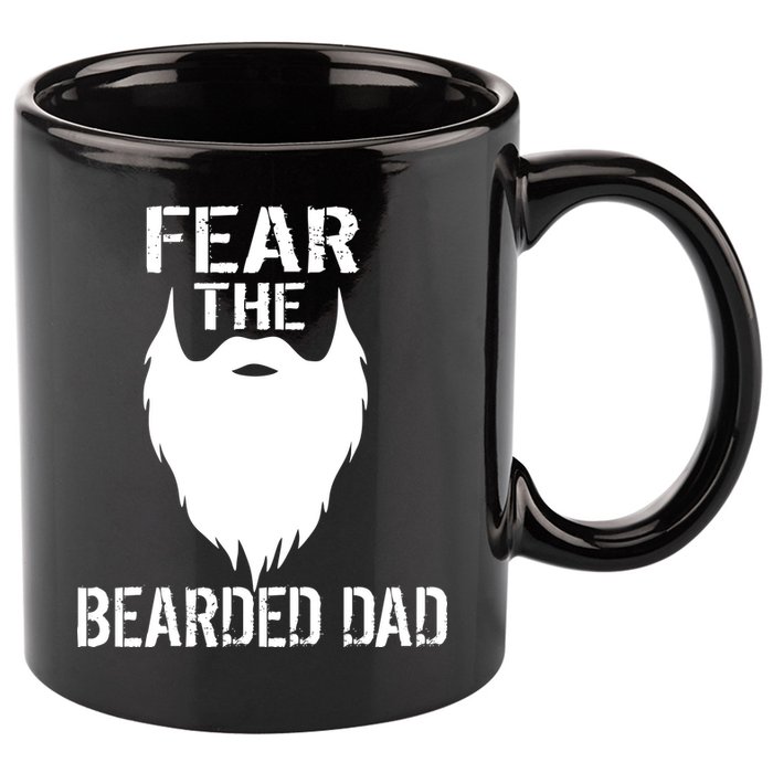 Fear The Bearded Dad 11oz C Handle Ceramic Mug