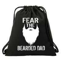 Fear The Bearded Dad Drawstring Bag