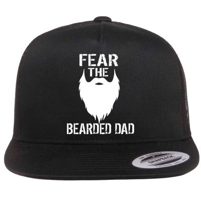 Fear The Bearded Dad Flat Bill Trucker Hat