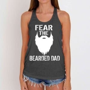 Fear The Bearded Dad Women's Knotted Racerback Tank