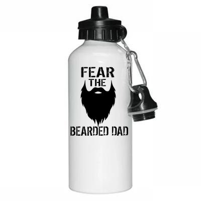 Fear The Bearded Dad Aluminum Water Bottle