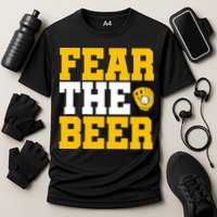 Fear The Beer Milwaukee Baseball Cooling Performance Crew T-Shirt