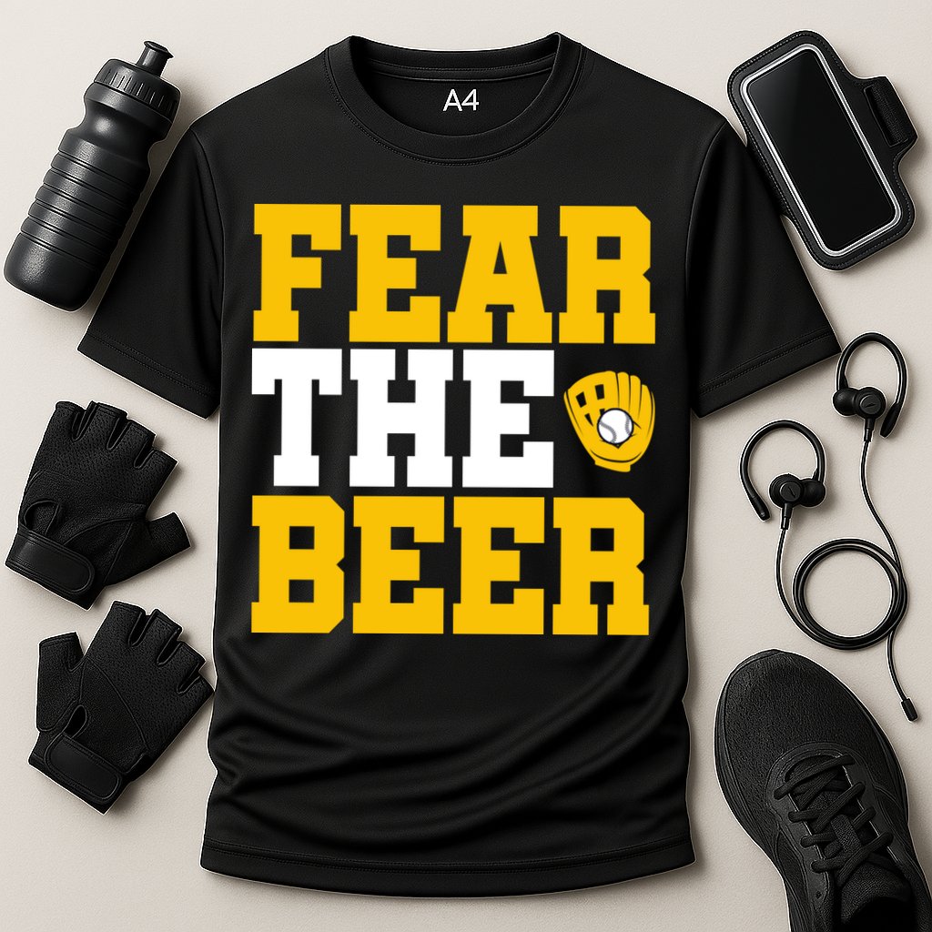 Fear The Beer Milwaukee Baseball Cooling Performance Crew T-Shirt