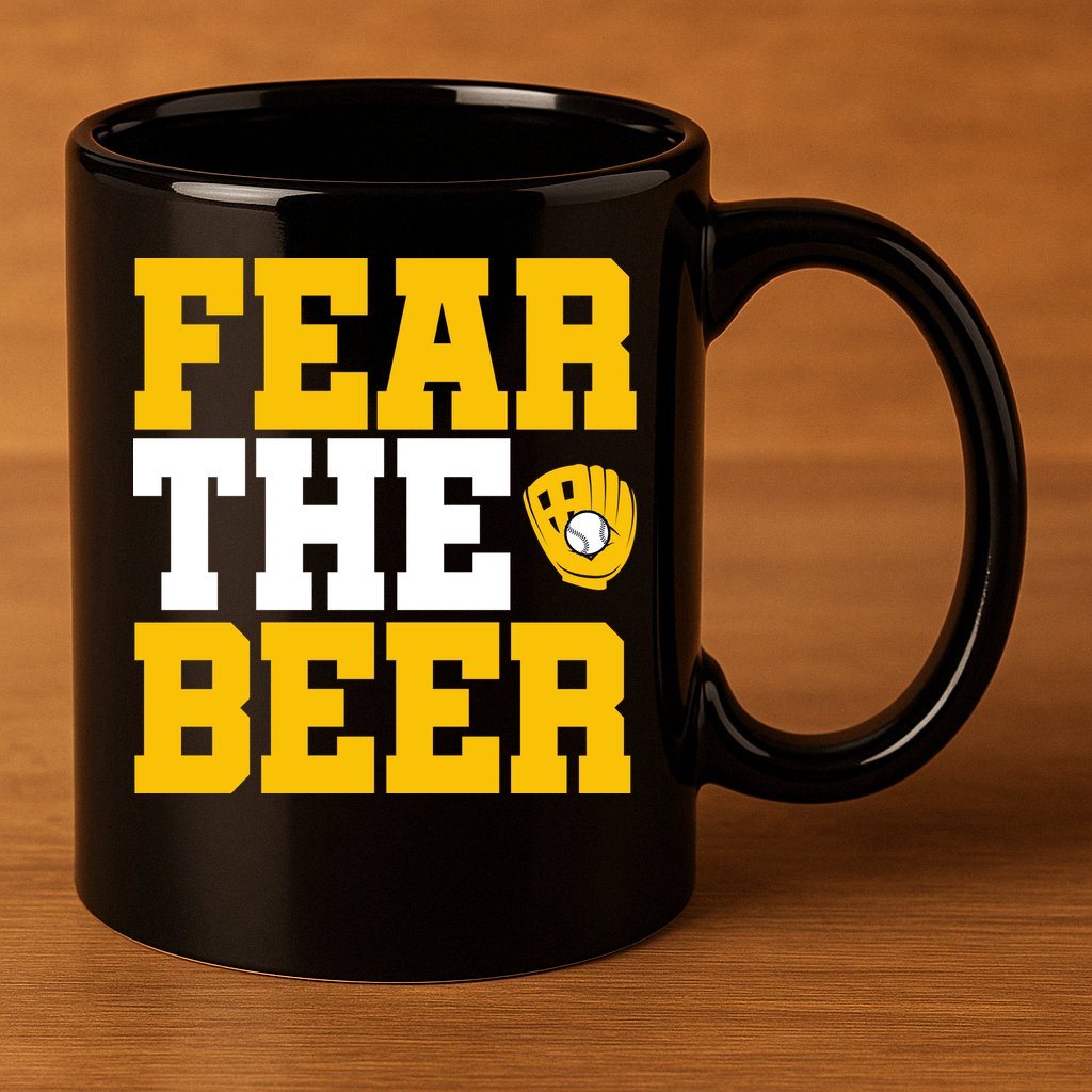 Fear The Beer Milwaukee Baseball 11oz C Handle Ceramic Mug