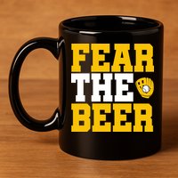 Fear The Beer Milwaukee Baseball 11oz C Handle Ceramic Mug