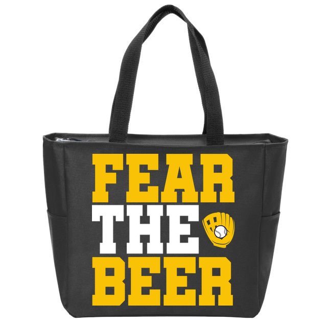 Fear The Beer Milwaukee Baseball Zip Tote Bag
