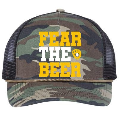 Fear The Beer Milwaukee Baseball Retro Rope Trucker Hat Cap