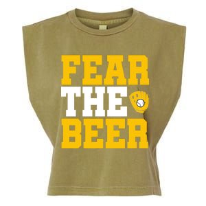 Fear The Beer Milwaukee Baseball Garment-Dyed Women's Muscle Tee