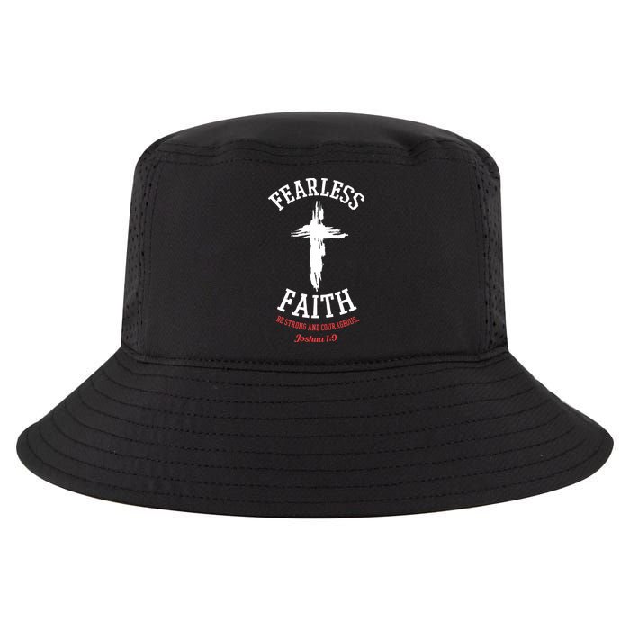 Fearless Faith Be Strong And Courageous Cool Comfort Performance Bucket Hat