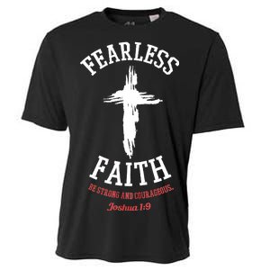 Fearless Faith Be Strong And Courageous Cooling Performance Crew T-Shirt